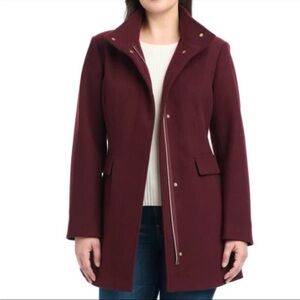 Vince Camuto Women's Burgundy Pea Coat